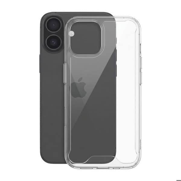 iPhone 16 Fodral Bimaterial med Förstärkta Hörn Transparent Vit