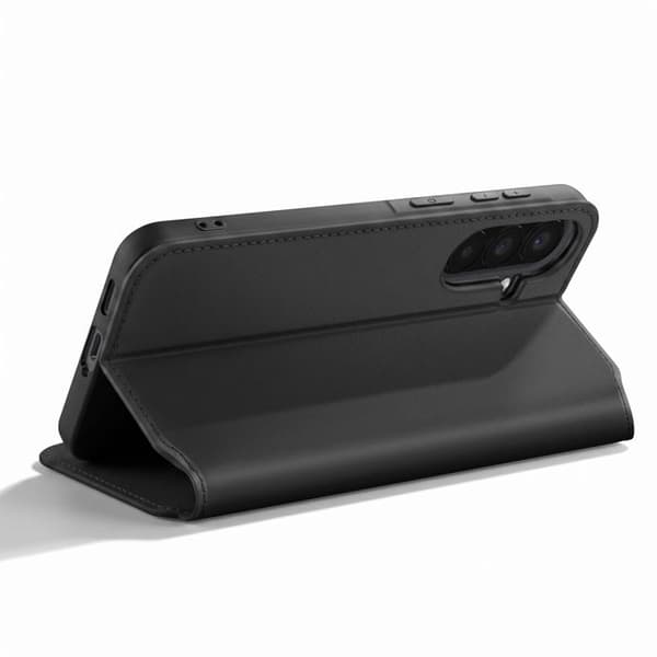 Magnetiskt Flipfodral för Galaxy A57 Ställfunktion Classic Edition Svart Svart