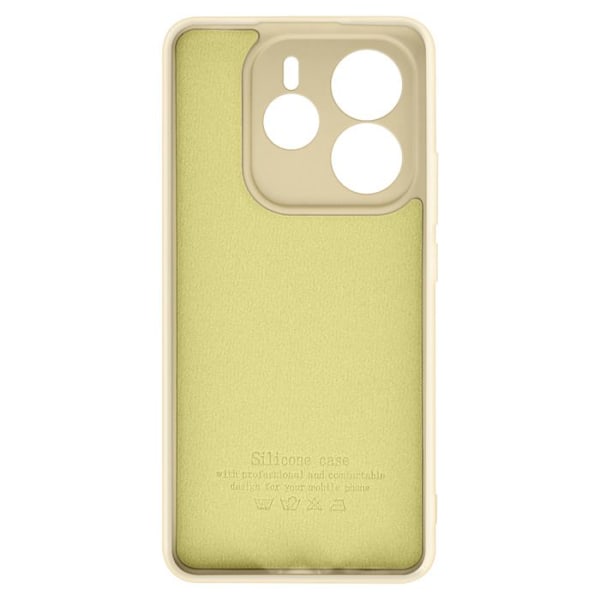 Skal för Xiaomi Redmi Note 14 5G Semi-stelbar Soft-touch Anti-avtryck Gul Gul