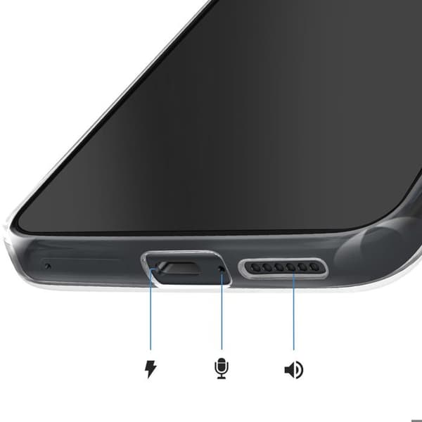 Siliconfodral för Redmi Note 15 Pro 4G med upphöjd kameraram, transparent Vit