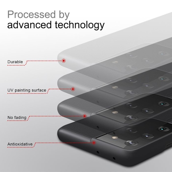 Skyddsfodral för Samsung Galaxy S21 Ultra 5G - Nillkin Super Frosted Shield - Svart svart