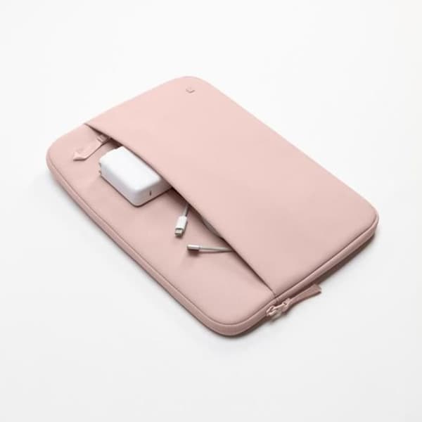 Housse - Incase - MacBook Pro 14 tommer - Polyester 900D - Foder i kunstpels - Rosa Ros