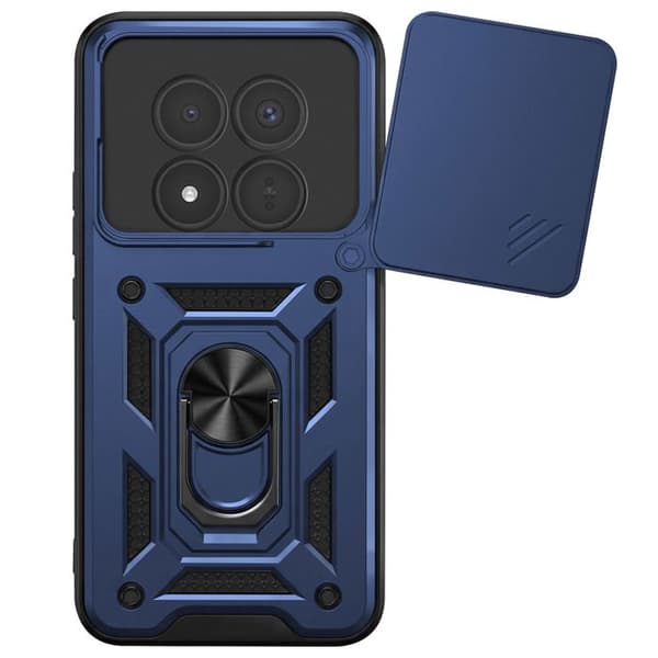 Coque Anneau til Redmi Note 15 Pro Plus 5G med Skydelåg til Kamera Mayaxess Mørkeblå Blå