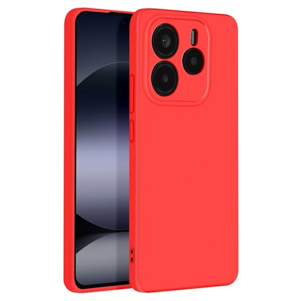 Coque til Xiaomi Redmi Note 14 5G Semi-rigid Soft-touch Anti-fingeraftryk Rød Röd