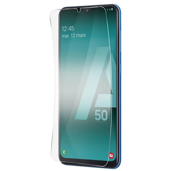 Skärmskydd - 3MK - Samsung Galaxy A50 - Flexibelt stötsäkert glas - Transparent vit - Ultra-tunt Vit