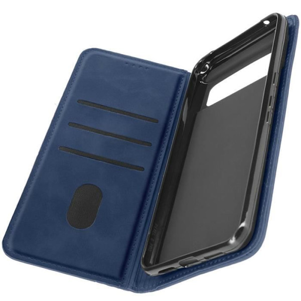 Fodral för Google Pixel 8 Pro - AVIZAR - Geo Collection - Videosupportplånbok - Blå Blå