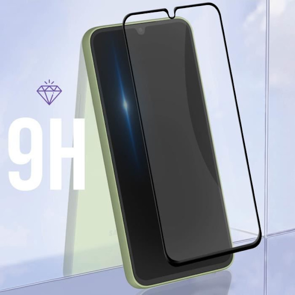 Karkaistu lasi Samsung Galaxy A34 5G 9H Kovuus Läpinäkyvä Musta Viistetty reuna Svart