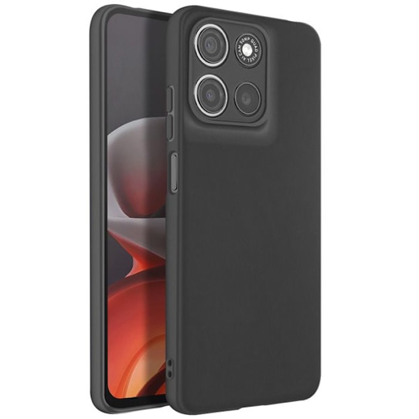 Kotelot Motorola Moto G15 ja Moto G15 Power pehmeä silikonimusta matte. Svart
