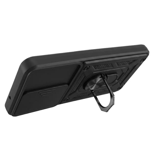 Cover til Galaxy S23 med skydelåg til kamera og magnetring Mayaxess Sort Svart