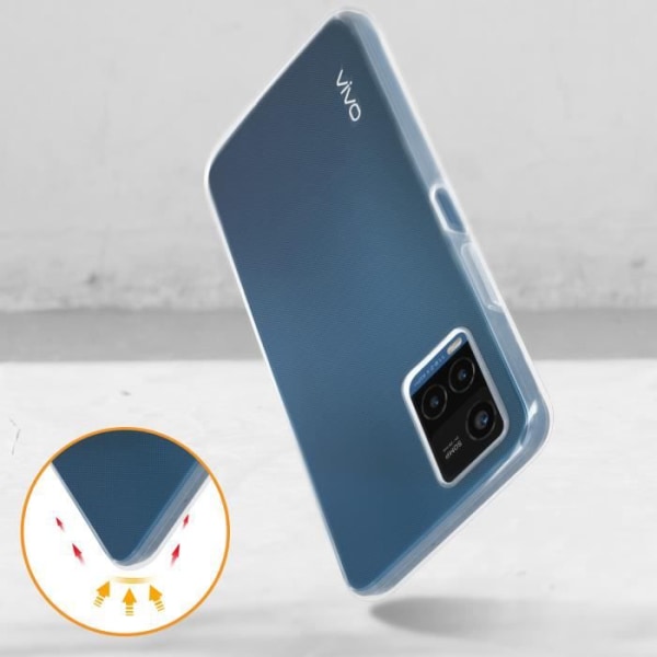 Vivo Y21 ja Y21s Case silikonigeeli joustava ohut ja kevyt läpinäkyvä Transparent