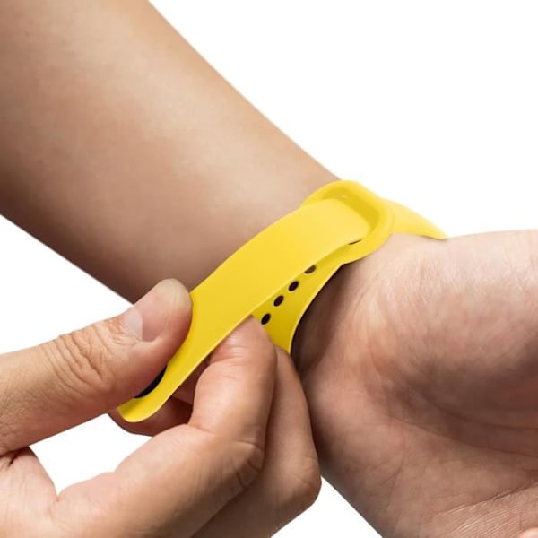 AVIZAR Armband för Xiaomi Mi Band 5/6/7 - Gul - Silikon Soft Touch Vattentätt Gul
