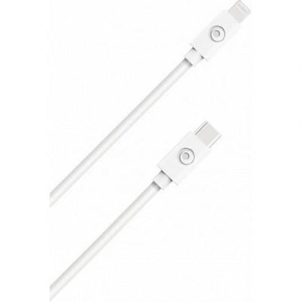 Laddnings- och synkroniseringskabel - BIGBEN CONNECTED - USB C/Lightning - 50cm - 3A - Återvunnen plast Vit