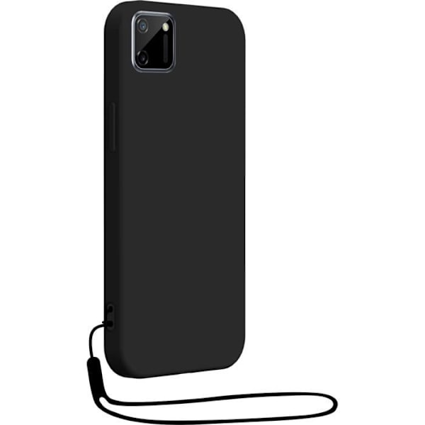 Coque - Bigben - RealMe C11 2021 - Silikone - Blød - Matchende håndledsrem Svart