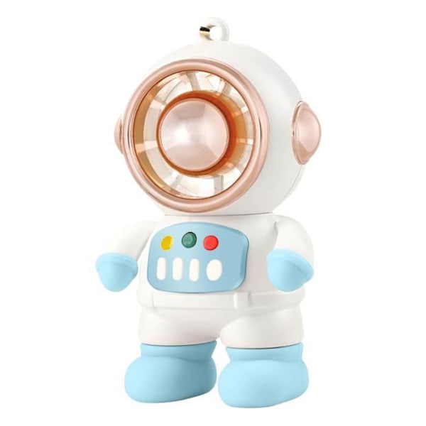 Mini Ultra Compact Astronaut bærbar blæser med lyseblå nøglering Blå