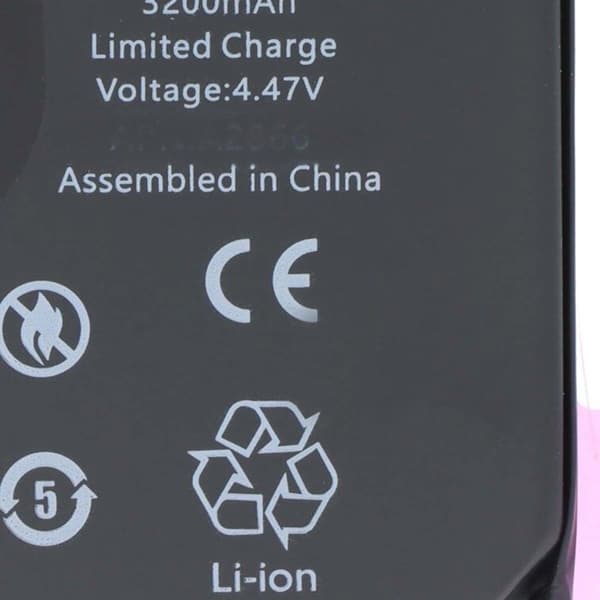 Batteri til iPhone 14 Pro Li-Polymer 3.87V 3200mAh 12.38Wh Sort Svart