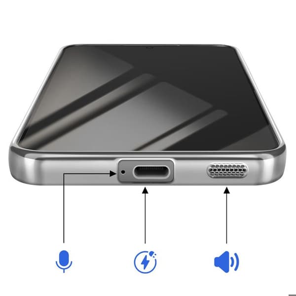 Fodral för Galaxy A57 Kompatibel med MagSafe med Silverfärgad Kant Grå