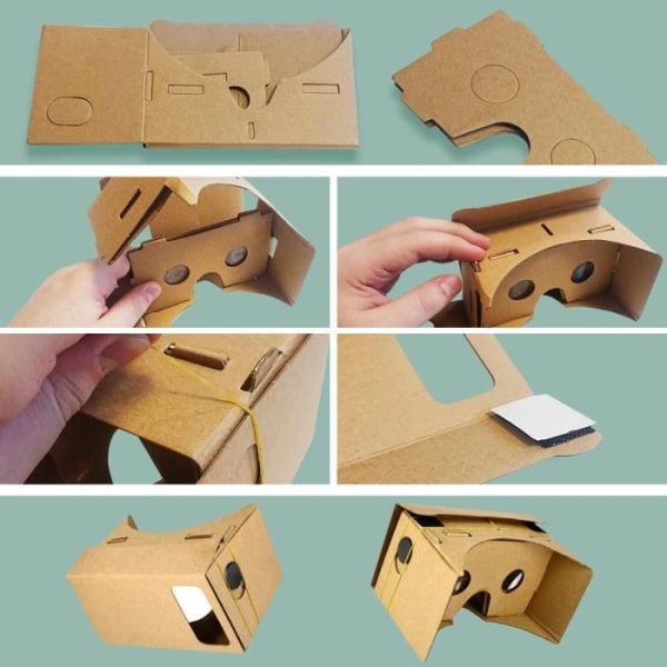 Smartphone VR Headset Tillverkat av ultrakompakt återvinningsbar kartong Brun