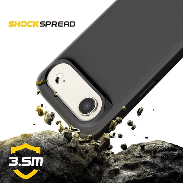 iPhone Air Cover Model SolidX Stødabsorberende 3.5 m MIL-STD 810G certificeret Rhinoshield Sort Svart