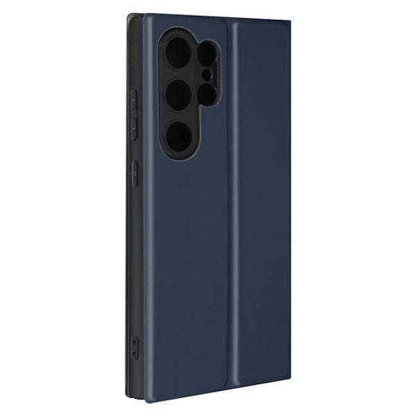 Fodral för Samsung Galaxy S24 Ultra Soft Touch Korthållare Stativ Midnight Blue Blå