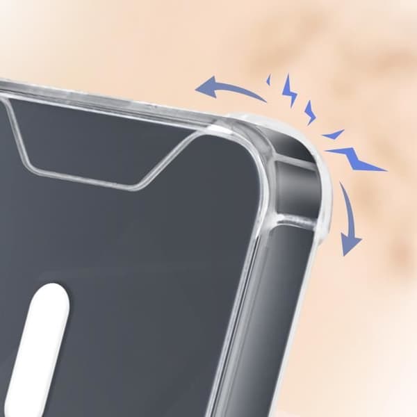 Skal - AVIZAR - iPhone 15 Pro Max - Silikongel - Transparent - Förstärkta hörn Transparent