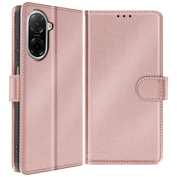 Plånboksfodral - Xiaomi - Redmi A5 - Roséguld - Video Stöd - Magnetflik Ros