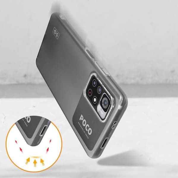 Skyddsfodral - Xiaomi - Poco M4 Pro 5G - Flexibelt - Transparent - Mjukt Vit