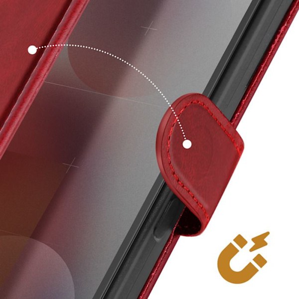 Kansio Nothing Phone 3a Pro Klippa Tuki Lompakko Punainen Röd