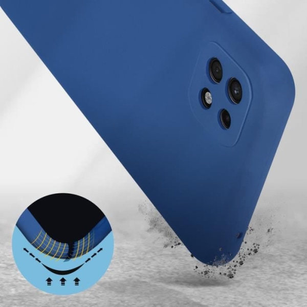 Skyddsskal - AVIZAR - Samsung Galaxy A22 5G - Halvstyv silikon - Soft Touch - Blå Blå