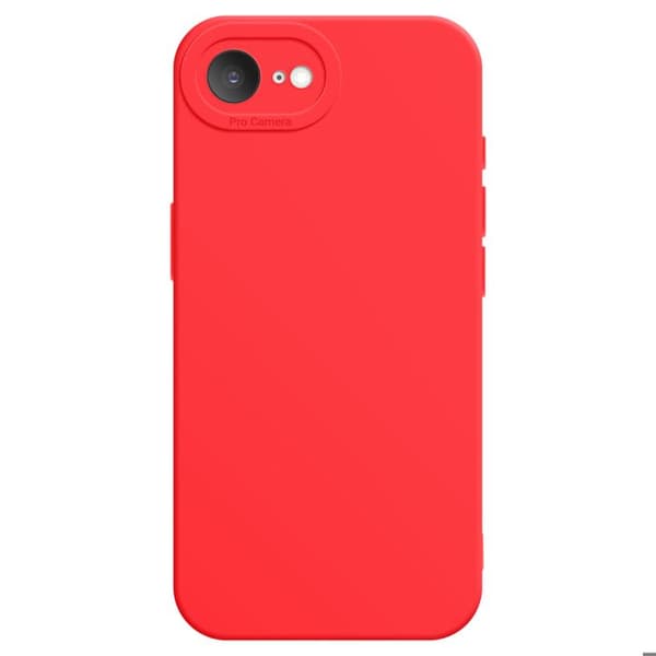 Coque - AVIZAR - iPhone 16e - Blødt Silikone - Rød - Elegant Röd
