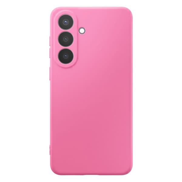 Silicone Soft-Touch-fodral för Galaxy S26 med mikrofiberfoder i fuchsia Ros