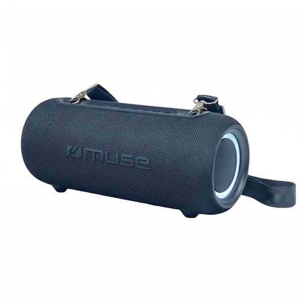 Bluetooth-högtalare 30W IPX5 3600mAh med Ljus Effekter och Rem Muse Blå Blå