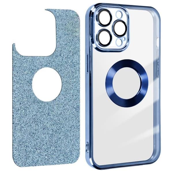 iPhone 12 Pro Max - Protecam Spark - Kimaltava - Silikonigeeli - Kromattu - Irrotettava Blå