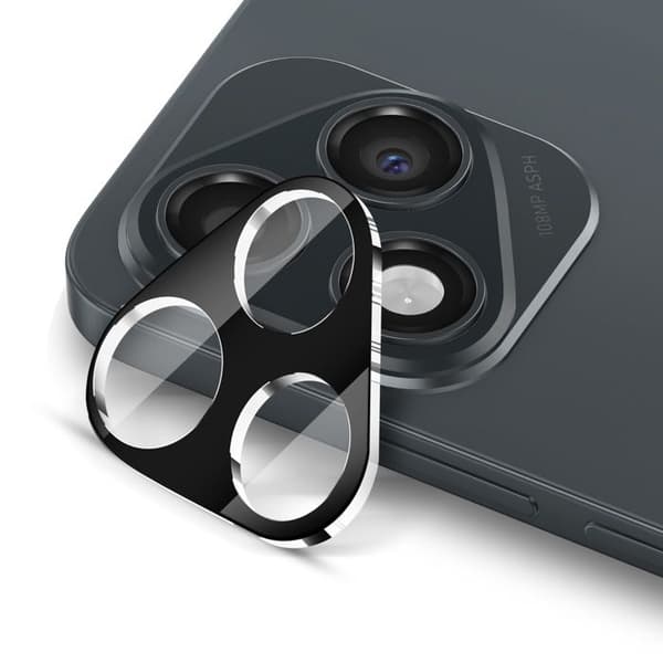 Skydd för kamera - iMak - Honor 400 Lite - Härdat glas - Repfria - Ultra-transparent Svart