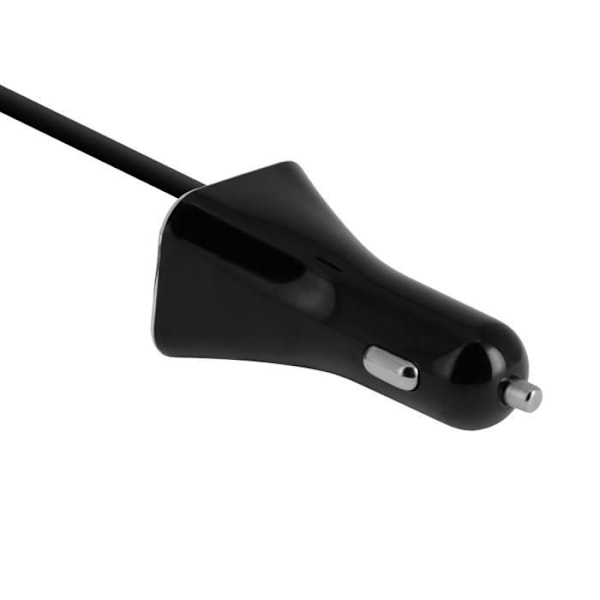 Biloplader - Akashi - Udvidelig HUB - 7.3A - 4 USB-porte - Sort Svart