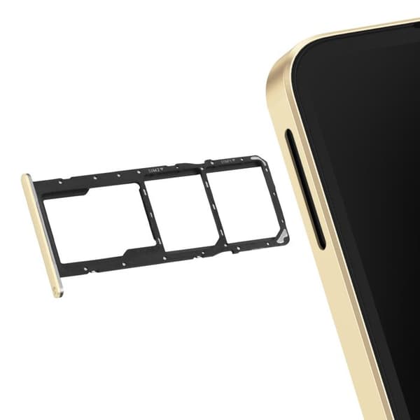 SIM-kortin pidike - AVIZAR - Galaxy A06 - Kaksois-SIM - Micro SD - Kultainen Gul