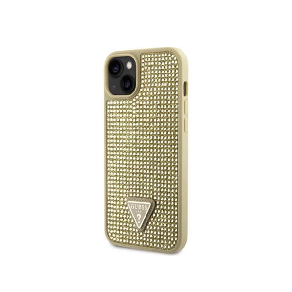 Etui til Apple iPhone 15 Triangle Diamond Guess Gold Gul