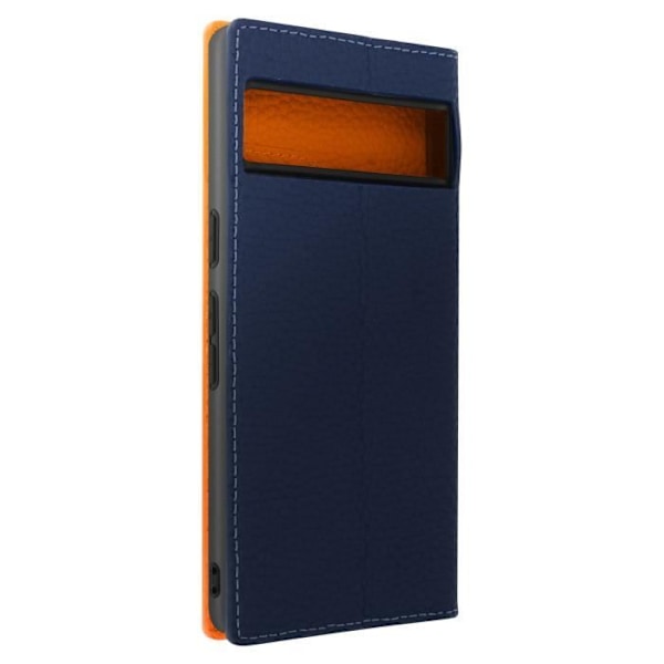 AVIZAR Wallet Case til Google Pixel 7 - Midnight Blue Textured Læder - Video Support - Hard Shell Nattblått