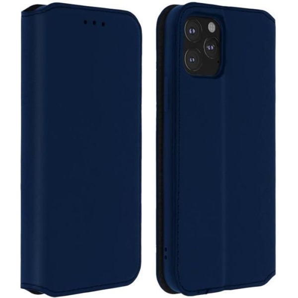 iPhone 11 Pro Max skal - AVIZAR - Folio plånboksfodral - Ekologiskt läder - Stativfunktion - Midnattsblå Blå