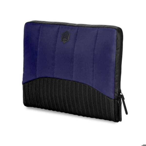 MacBook Pro 16" -kansi olkahihnalla ja taskulla, Dux-sarja, stm goods, musta / sininen