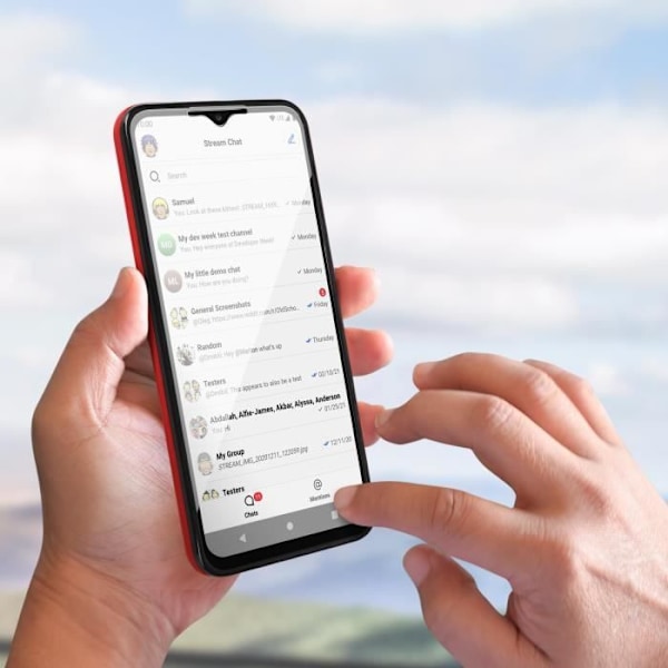 AVIZAR Helkroppsfodral till Samsung Galaxy A23 - Röd - 360° skydd Röd