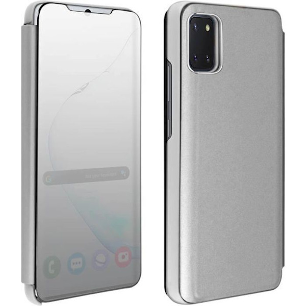 Hölster - AVIZAR - Samsung Galaxy Note 10 Lite - Spegel-effekt - Heltäckande Skydd - Stöd Funktion Silver