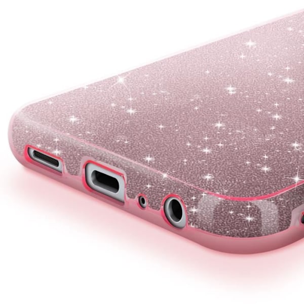 Glittrig Skal för Samsung Galaxy A25 Stötsäker Rosa Rosa