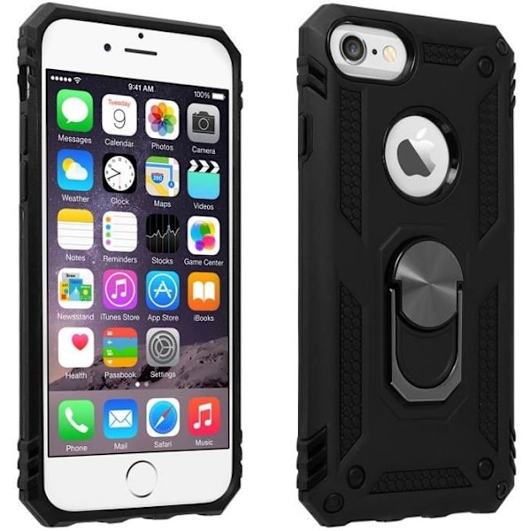 Coque - AVIZAR - iPhone 6/6S/7/8 - Bi-materialer - Videostöd - Magnetisk Svart