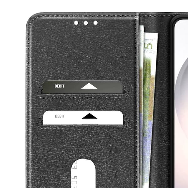 Pungetui til Galaxy S26 Plus Chesterfield Prægning Standfunktion Sort Svart
