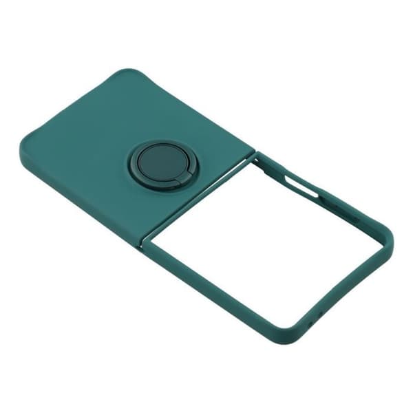 Skydd för Galaxy Z Flip8 Soft-Touch med Stödring och Rem Grön Grön