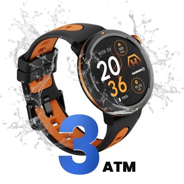 Bluetooth tilsluttet ur Sundhedsovervågning og sportstilstande Watch 2 Lite Hammer Black Svart