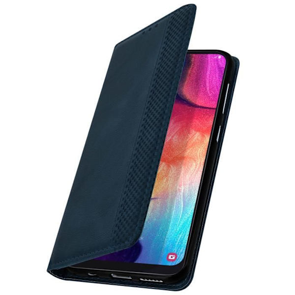 Samsung Galaxy A50:n suojakuori - AVIZAR - Pehmeä suojus - Yönsininen - Vintage - Magneettinen Midnattsblå
