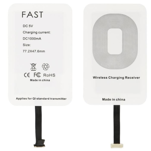 Lader - Moxie - Adapterkabelsæt - Trådløs Opladning - Smartphone - Micro-USB Vit