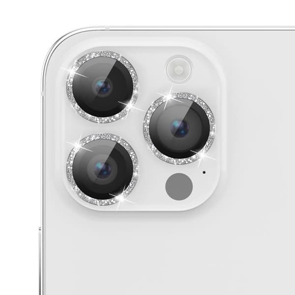 Skyddskamera för iPhone 14 Pro / 14 Pro Max i härdat glas och aluminium Zanaé Silver Grå