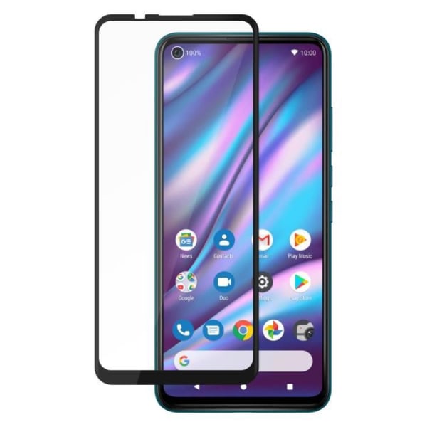 Beskyttelsesfilm - Wiko - View 5 / 5 Plus - Hærdet glas 9H - Fuldt dække - Sort Svart